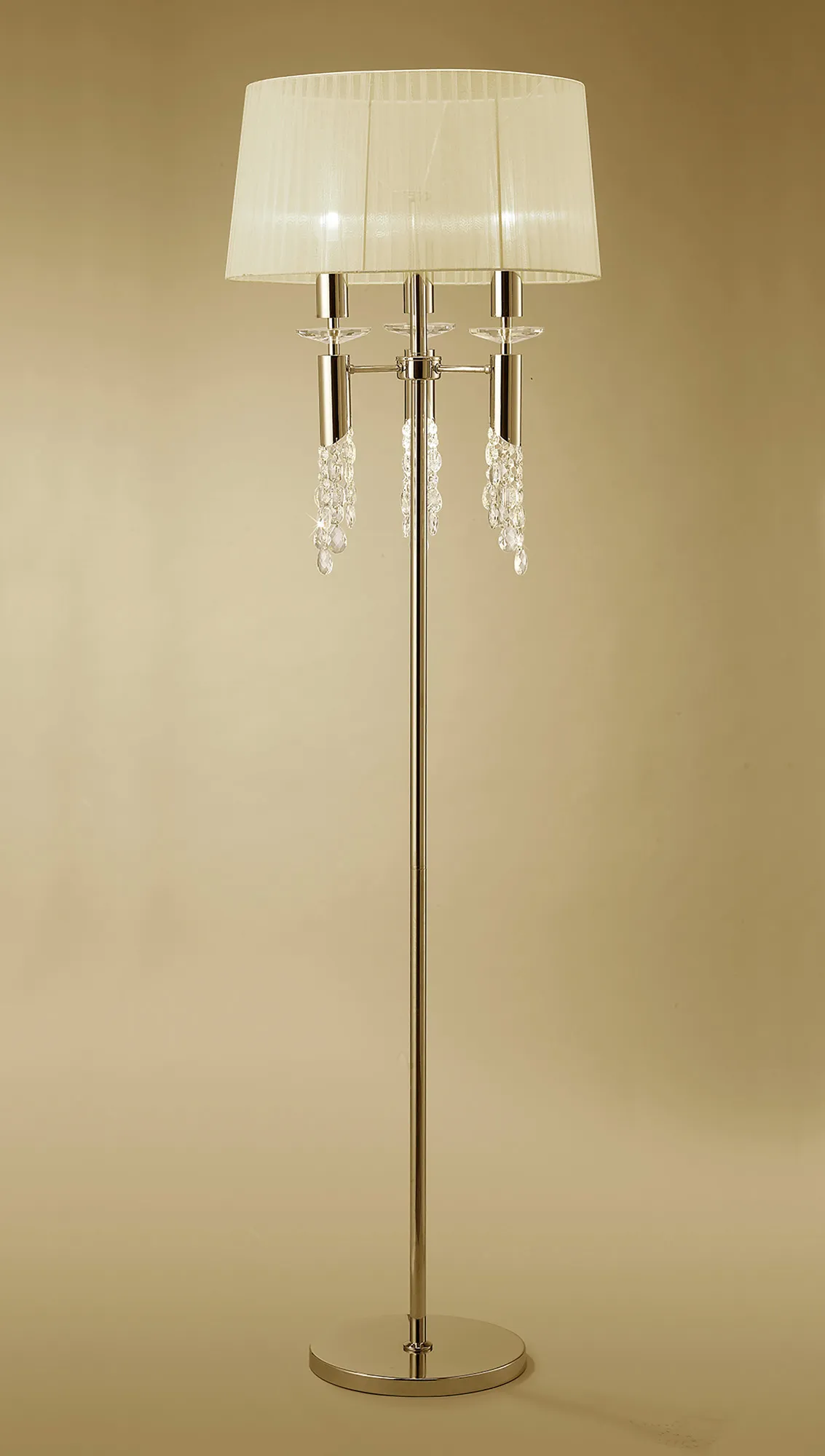 Tiffany French Gold-Cream Crystal Floor Lamps Mantra Shaded Floor Lamps Tiffany French Gold-Cream Crystal Floor Lamps Mantra Shaded Floor Lamps